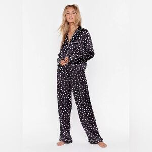 Navy blue Pajama Set with Star Pattern